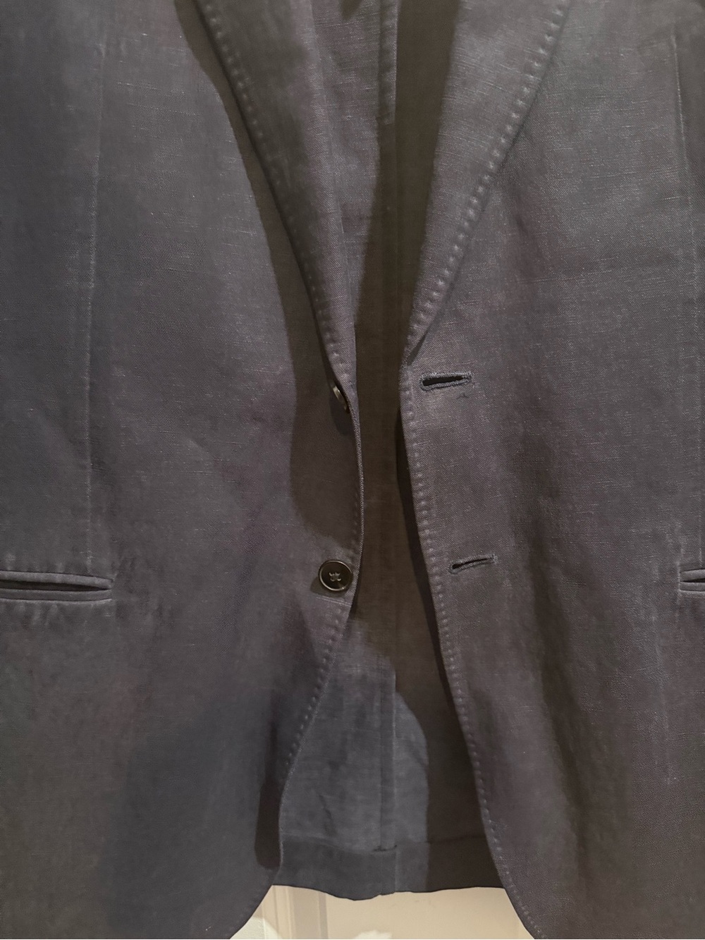 Armani collezioni Men's Navy Linen Blazer 38R - Picture 13 of 13